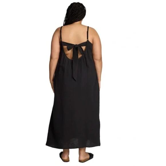 Sol Angeles Plus Gauze Maxi Dress In Black Size XL/XXL - Picture 2 of 7